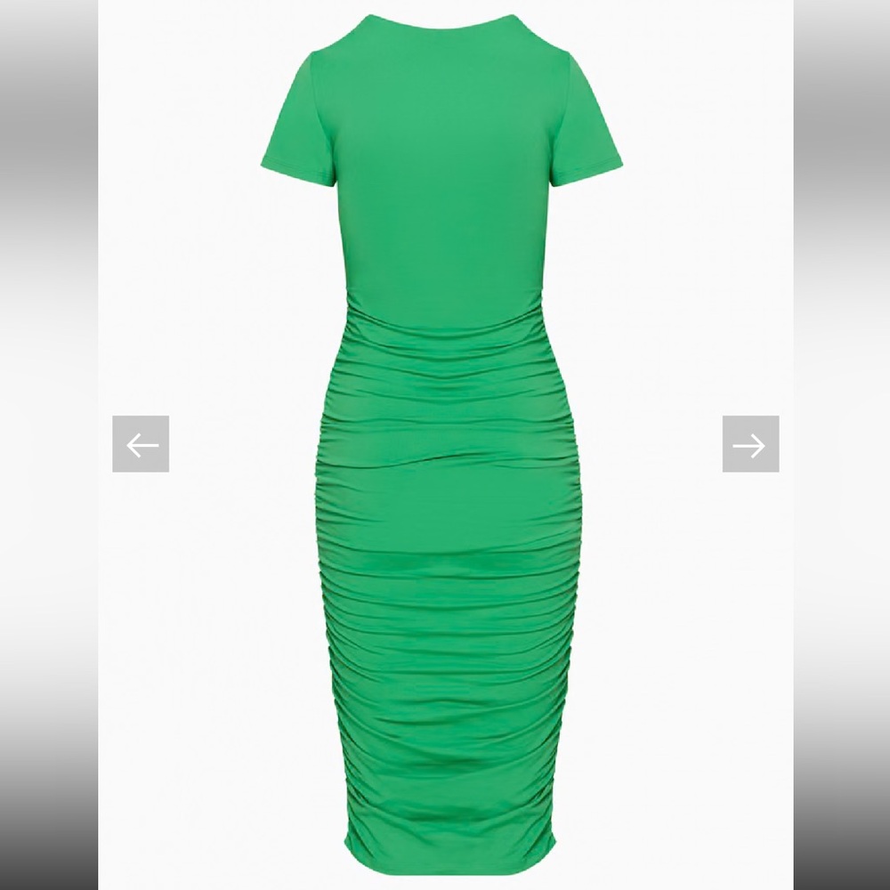 Aritzia Babaton Contour Ruched Midi Dress, new without tags - Picture 2 of 7